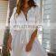 2019 Cotton Maxi dress White Beach Cover up Ropa de Playa Beach Pareo Tunic Bikini Kaftan Beach Swim