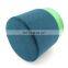 Customized velvet footrest stool round pouf with beautiful gradual change color and golden base modern home furniture