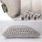 Roving Handmade Knit grey Cushion Throw Pillow for Home Decor Sofa Chair Bed