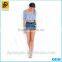 100% Cotton Blouse 2016 Fashion Design Square-neck Girls Blouse