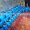 ASME Standard  GB Fully Welded Blue Painting Ball Valve With Worm Gear For Gas Water