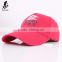 Organic cotton and polyester pink baseball cap custom