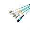 10meters 8Cores MPO to LC Male OM3 optic fiber fanout cable patch cords mpo lc breakout cable mtp to 4x lc