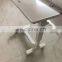 Multi-function Height Adjustable Hospital Furniture Overbed Table ABS Plastic Food Tray Laptop Table with Wheels