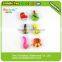 Novelty School 2D Extruded Music Shaped Flat Eraser Set