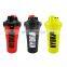 Wholesale Plastic Eco Friendly BPA Free Double Mixer Protein Shaker Bottle Gym Fitness Bottles