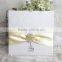 Luxury Jeweled Customized Flocking Fabric Wedding Invitation Card