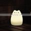 7 Colors LED USB Cat Night Light Silicone Soft Cartoon Baby Table Lamp Bedroom LED Night Light