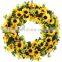 Wholesales Amazon Best Selling Artificial Flowers Large Size Home Door Wall Decoration Sunflower Wreath Ring