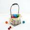 Wholesale Picnic Oval Dark Brown Metal Wire Fabric Food Fruit Mix Storage Flower Mini Basket With Handles