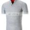 New Design Collar Printed V Neck Stand Collar Polo Shirt for men