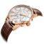 Customized Gold Stainless Steel Case Quartz Watches Japan Movement Luxury Leather Wrist Watch For Men