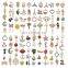 Vintage Mixed 50pcs Metal Charms Handmade DIY Bracelet Pendant Necklace Earrings Jewelry Making Jewelry accessories