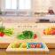 Bamboo Chopping Block Kitchenware Extra Large Natural Organic Bamboo Cutting Board With Two Collapsible Containers