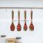 Heat Resistant Non-Stick Pakkawood 7-Piece Kitchen Utensil Set, Slotted Spoon, Spatula, Corner Spoon