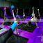 Factory adult kids ninja course big indoor trampoline park equipment with foam pit