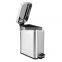 Bathroom Rubbish Trash Bins For Home Steel Can Stainless Garbage Indoor Dust Metal Bucket