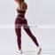 3 Pcs Fitness Color Contrasting Sports Bra Sets Custom Gym Leggings Cross Waist Sports Shorts