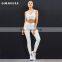 New Custom Logo Sport Active Wear Yoga Sets  81% Nylon 19% Spandex High Waist White Yoga Sets