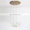 Modern Luxury Cluster Pendant Light Unique Alabaster Chandeliers Duplex Stair Ceiling Rock Crystal  Hanging Lamp