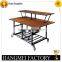 Round plywood folding table for restaurant