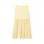 New French style simple and fashionable button knit vest for women, pleated and spliced skirt