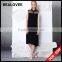2015 Lastest Fashion Solid Sleeveless Black Voile Casual Factory Price Club Dresses 2015