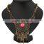 Hot sale new deisgn national style necklace heavy pendant necklace gemstone jewelry