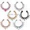 316L Surgical Steel Zircon fake septum / For Women Body Piercing Clip Hoop fake nose ring