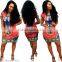 African Dashiki African Dresses Africa Clothing For Women Traditional African National Floral Print Cetak Dashiki Dress short