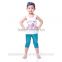 baby girls mermaid top with capri set ,childrens boutique clothing summer 2016