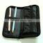 Stitching Black PU PVC Pencil Case With Zipper Bag Inside