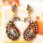 Colorful Indian Earrings,Kundan Studded Ethnic Yet Modern Indian Earrings,Boho Earring,Aztec Earring,Tribal Earring