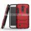 2 in 1 Tough Iron Man Armor Case Cover For LG K10 With Kickstand Case