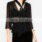 Latest Design Top Fashion Black Women Sexy Blouse