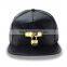 cool 5 panel customized leather snapback caps with metal iron lock