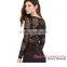 High Quality Wholesale Black Paisley Sheer Lace Girls Wearing Baby Doll Lingerie