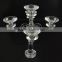 European style 3- arm with beautiful plate and drop pendant decoration Crystal Candelabra & Centerpiece for Wedding Event