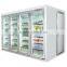 supermarket glass door walk in cold room /display freezer room
