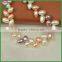 Wholesale price mix color drop shape fresh water pearl bead necklace chain