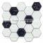 handmake hexagon shaped ceramic glazed glossy kitchen tile sheet mosaic