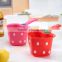 Strawberry and heart-shaped plastic spoon baby shower bath water bailer children shampoo tools scoop