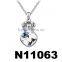 valentine austria crystal rose flower tear pendant crystal necklace