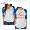 100% cotton rayon womens raglan t shirt