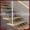 discount wooden staircase with stainless steel railing