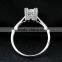 New arrival top quality pure silver micro pave crystal engagement ring