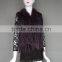 Brazil Genuine Winter Waistcoat knitted Rabbit Fur Vest With Raccoon Fur Collar Gilet Vest