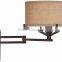 1031-6 a warm tan burlap shade Bronze Metal Swing Arm Wall Lamp decorate your home                        
                                                Quality Choice
