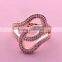 >>>2016 YIWU T&J Hot Sale Women Fashion Korean Style Rings Gold Plated Wave Rhinestone Crystal Rings for Lady/