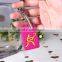 cute design silicone rubber fur key chain